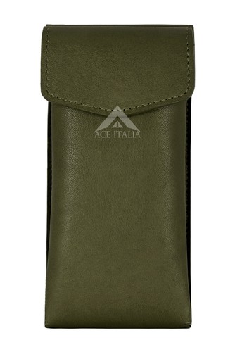 Genuine Leather Glasses Case Sleeve Spec Reading Sun Double Side Glasses Pouch - Picture 11 of 31