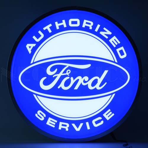 Ford Authorized Service Backlit LED OLP Sign 15" Neon Lighted Sign 7FORDS - Picture 2 of 4