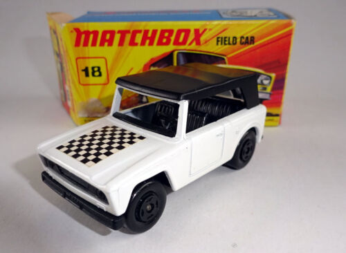 Matchbox Superfast Nº 18A Field Car BLANCO ruedas negras perfectas en caja - Imagen 2 de 12