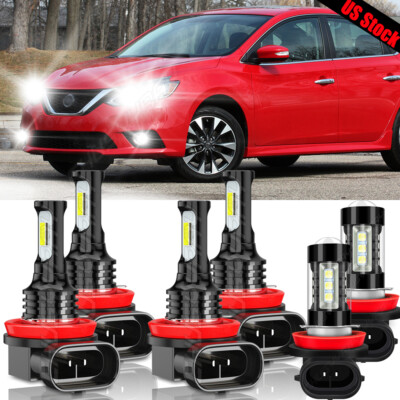 Para For Nissan Sentra 2013-2019 2020-Kit bombillas LED para faros antiniebla 6x