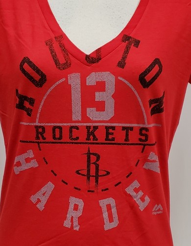 Brandneu Majestic NBA Houston Rockets kurzärmeliges Damenhemd - M - Bild 2 von 4