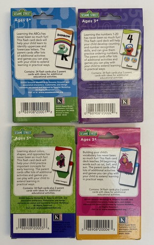 8 Sesame Street Math Reading Writing Workbooks Flashcards Preschool Homeschool - Picture 4 of 12