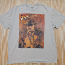 Indiana Jones Raider's Of The Lost Ark XL T-Shirt Painted Movie Poster Shirt