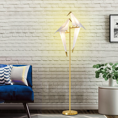 Nordic Origami Swing Birds LED Floor Light Living Room Bedroom Bedside Lamp - Bild 3 von 24