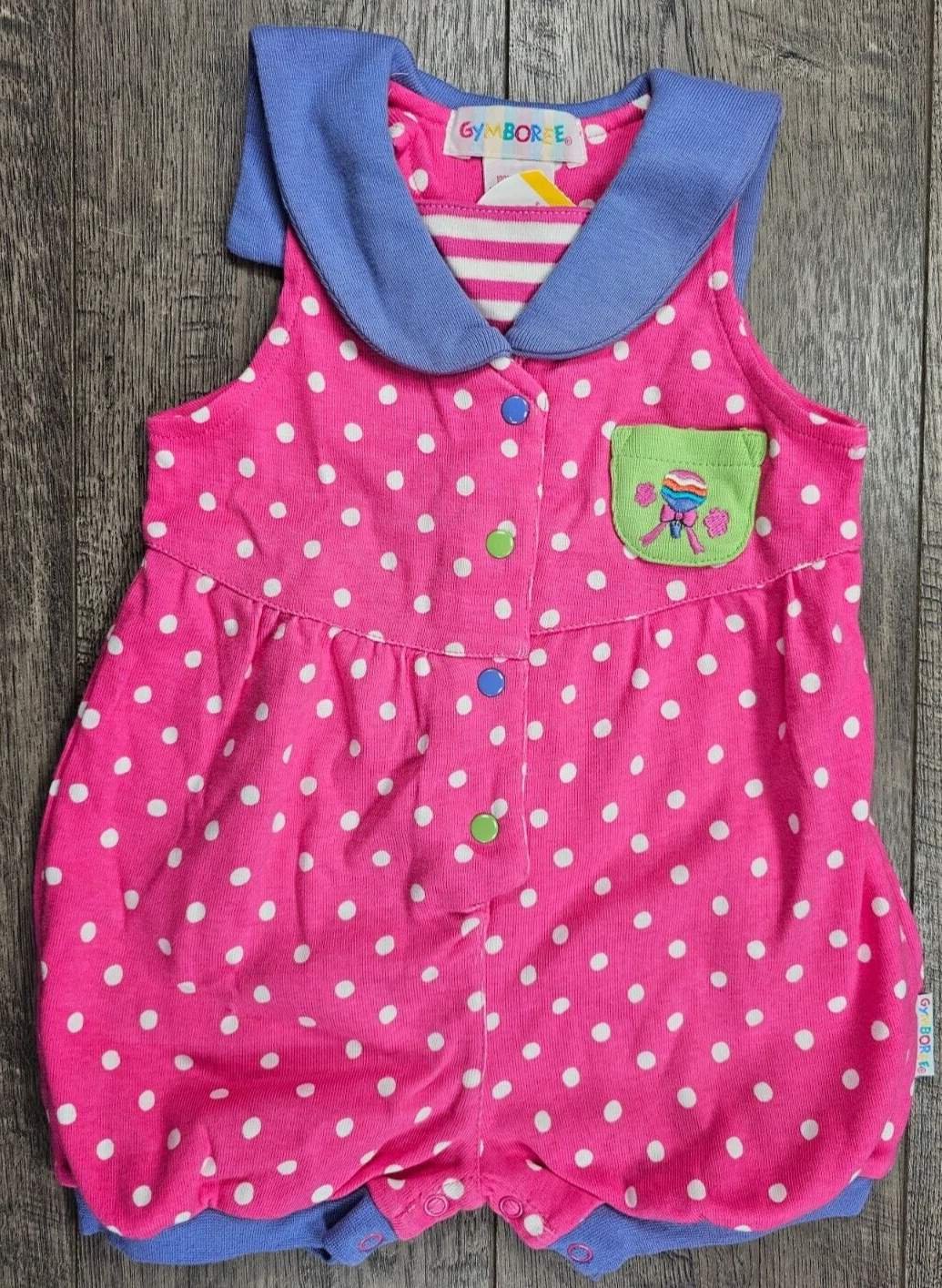 Baby Girl Clothes New Vintage Gymboree Infant Rainbow Hot Air Balloon Outfit
