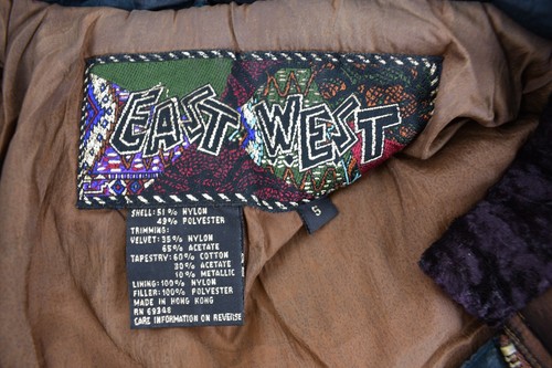 Vintage East West Womens Southwest Patchwork Full Zip Brown Jacket Size 5 - Picture 5 of 5