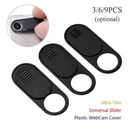 9Pcs Webcam Shutter Slider Plastic Camera Cover Sticker Ipad Phone Web Laptop