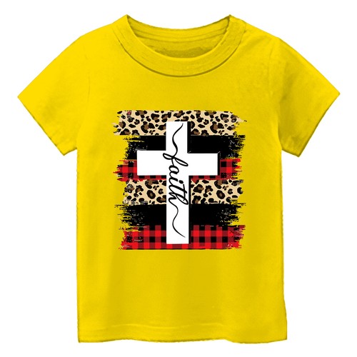 Jesus Cross Faith Christian Kid's T-Shirt Bible Religious New Birthday Gift Tee - Picture 9 of 14