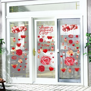 Heart Window Clings For Kids School Home Office Valentines Day