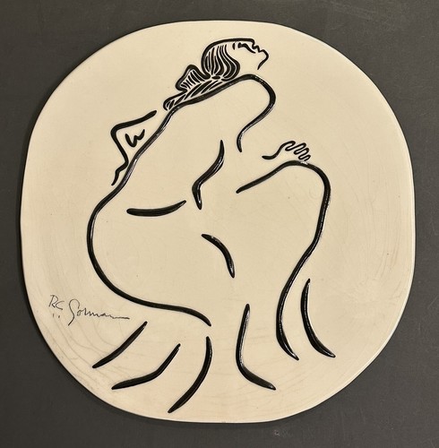 Placa de cargador de cerámica RC Gorman The Dancer, firmada LE arte nativo americano 1980 - Imagen 1 de 12