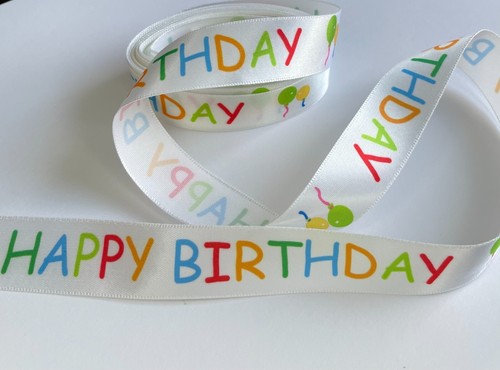 Cinta de feliz cumpleaños envoltura de regalo multicolor - Imagen 1 de 3