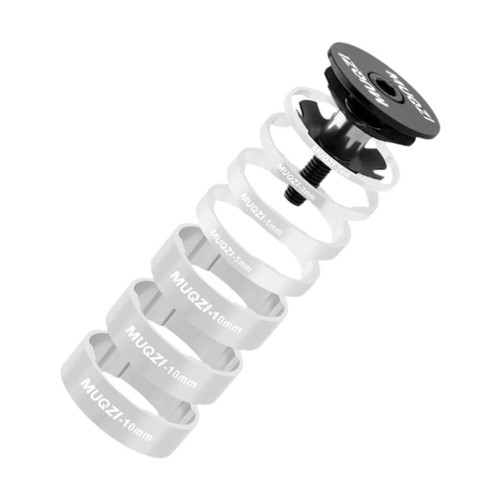 10pcs Bike Washer Stem Spacers Aluminum Alloy Bicycle Headset Raise Handlebar+ - Picture 5 of 16