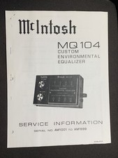 McIntosh MQ-104 Service Manual Equalizer Photocopy