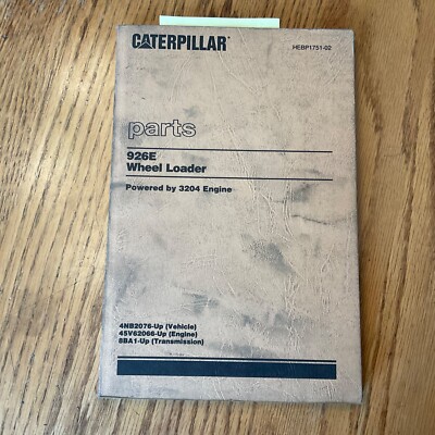 CAT Caterpillar 926E PARTS MANUAL BOOK CATALOG LIST WHEEL LOADER sn 4NB2076 &UP