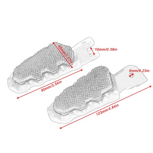Reposapiés para Ducati Hypermotard Multistrada 1200/1260 Scrambler 1100 estriberas - Imagen 9 de 12
