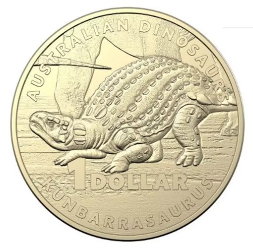 2022 AUSTRALIAN DINOSAURS PNC with $1 ONE DOLLAR KUNBARRASAURUS IEVERSI COIN - Picture 2 of 2