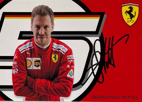 *** SEBASTIAN VETTEL - FERRARI/FERRARI - SIGNED - F1 *** 6x4 card