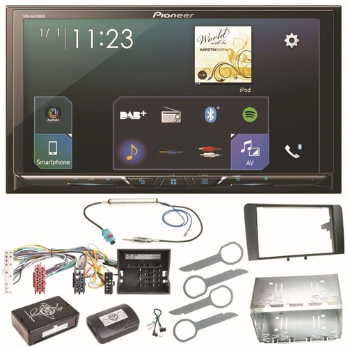 Pioneer SPH-DA230DAB Bluetooth Carplay Android Auto Einbauset für Audi A3 8P 8PA - Bild 1 von 1