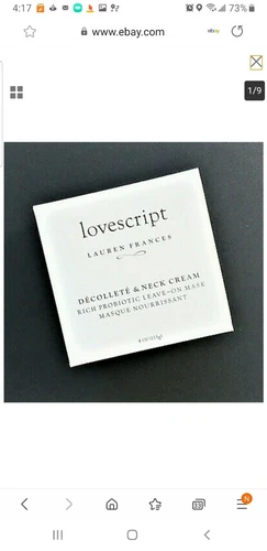 Lovescript Lauren Frances Decollete Neck Cream Leave on Mask Full Size 4oz