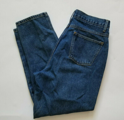 Vintage Mom Jeans 32 Waist Size 14 Petite Bridgewater High Waist Tapered Leg