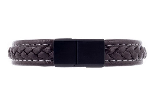 ELANOX Leder Armband Herrenarmband Männer schwarz & braun mit Schmuckbeutelchen - Bild 8 von 18
