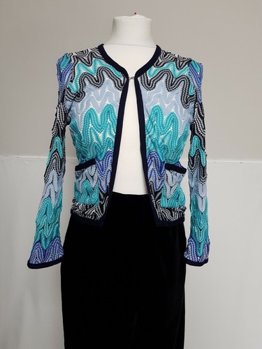 Crochet Chevron Cardigan Size 