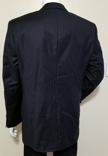 Jos. A. Bank Signature Gold Mens Navy Pinstriped 2 Button Blazer Size 41 LG Wool - Picture 3 of 5