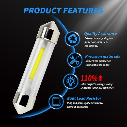 C5W 31mm Festoon LED 36 39 41 MM SV8.5 C10W Bulb Signal Lamp Car Reading Light - Zdjęcie 7 z 16
