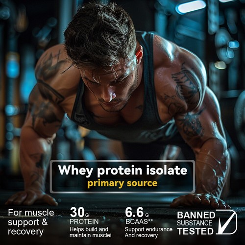 100% Whey Protein Powder - White Chocolate Flavored Whey Isolate 30g Protein - Picture 8 of 10