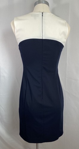 Armani Jeans Navy & Ivory Dress Size 42/6 Summer Wedding Career Date Night - Picture 5 of 7