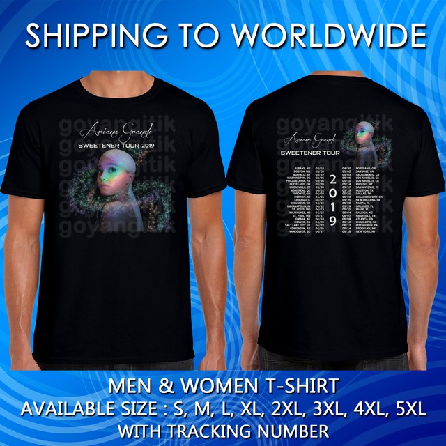 ARIANA GRANDE SWEETENER TOUR DATES 2019 BLACK SHIRT SIZE S ...