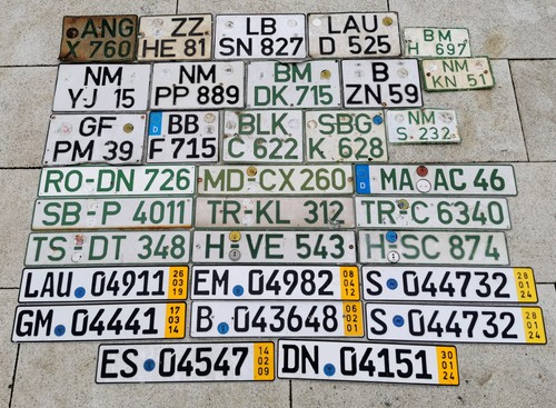 32 alte Kfz-Kennzeichen Nummernschilder license plates DEUTSCHLAND GERMANY