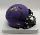 Aaron Jones Autograph Signed Minnesota Vikings Rave Mini Helmet - BAS 1