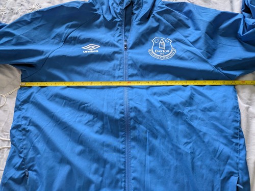 Everton Umbro Blue Lightweight Training Top Jacket Hooded UK Large - Picture 6 of 10