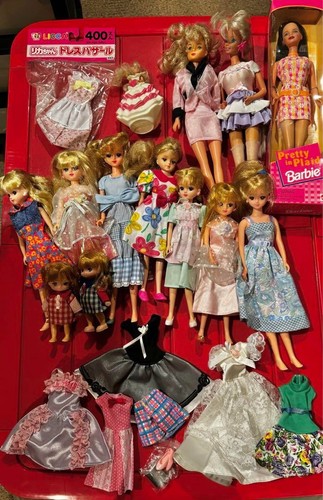 Licca-chan & Barbie Puppe Set Vintage Japanische & Amerikanische Puppen - Bild 1 von 5