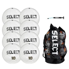 SELECT Numero 10 Soccer Ball, 8-Ball Pack with Duffle Ball Bag and Hand Pump
