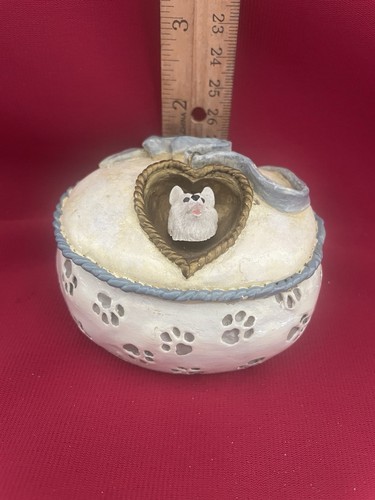 Samoyed Dog Trinket Box by Conversation Concepts With Dogs Prayer on Inside Lid. - Picture 5 of 6