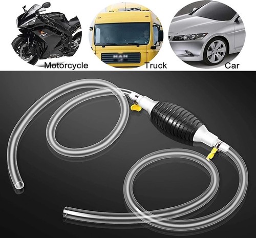 PETROL DIESEL FUEL SIPHON PUMP 1.5M HAND TRANSFER TOOL FOR WATER OIL - Picture 3 of 17