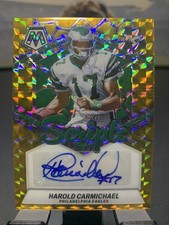 2024 Panini Mosaic Scripts No Huddle Gold Harold Carmichael Auto Autograph /10 