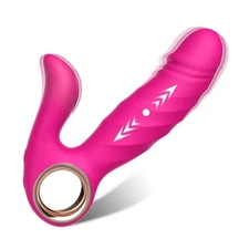 Thrusting Vibrator Dildo Adult Sex Toy Clit G Spot Stimulation Realistic Rabbit