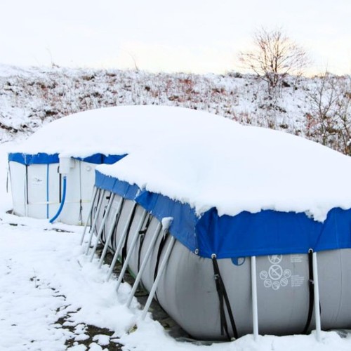 CoverMio XXL Poolkissen Eckig Luftkissen Winter Poolpolster für winterfeste - Bild 23 von 24