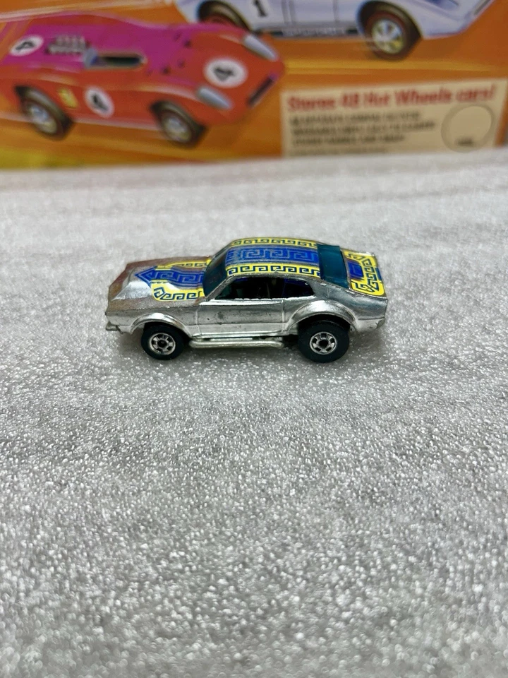 Hot Wheels  Mighty Maverick 1969  RARE BLACKWALLS! Super Chrome - Made Hong Kong - Image 3 of 4