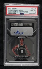 2022 Prizm Sensational Signatures Alondes Williams PSA 10 GEM MT Rookie Auto RC