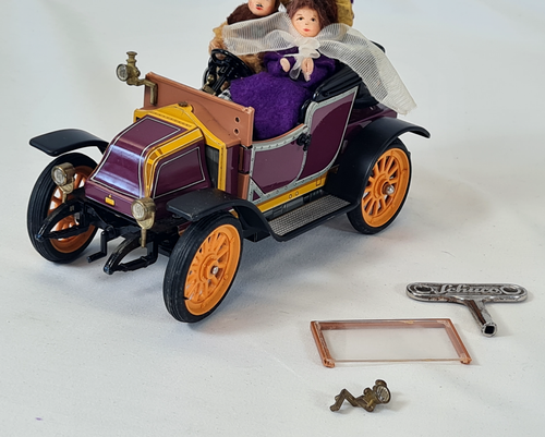 Schuco "Old Timer" Wind Up Vintage Toy Car Renualt 6CV 1911 Voiturette Dolls Art - Picture 5 of 13
