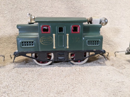 Lote de 3 coches Pullman Lionel antiguos de preguerra 150 motores NYO Lines verdes - Imagen 3 de 24