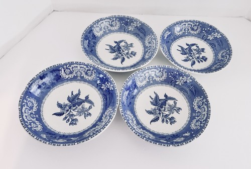 Spode Camilla Blue Coupe Müslischalen 4 Stück Copeland England 6 1/2 Zoll - Bild 6 von 16