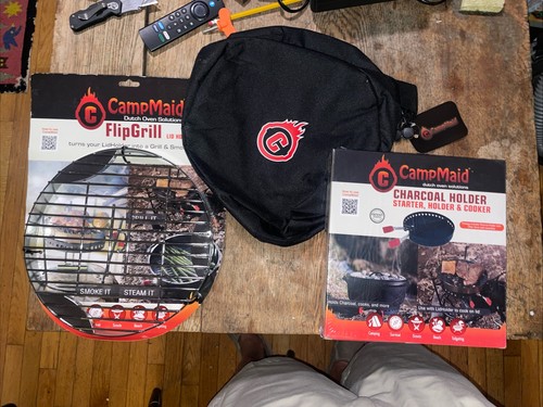 Camp Made Dutch Oven Set inkl. Klappgrill, Holzkohlehalter, Werkzeugtasche Brandneu - Bild 1 von 12
