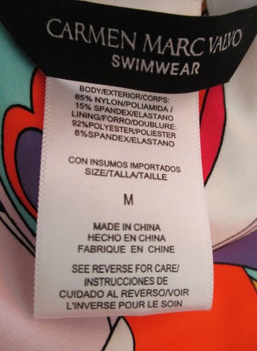 Carmen Marc Valvo Boston Proper Underwire Wrap Bikini Sunset Waves Size M - Picture 9 of 11