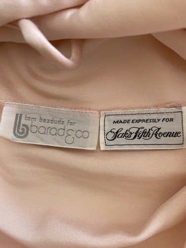 Vintage Barad & Co Saks Fifth Avenue M Satin Nightgown Light Pink - Picture 4 of 10