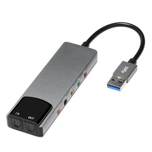 New USB Sound Card 5.1 Channel External Audio Card SPDIF Optical for PC Computer - Picture 2 of 11